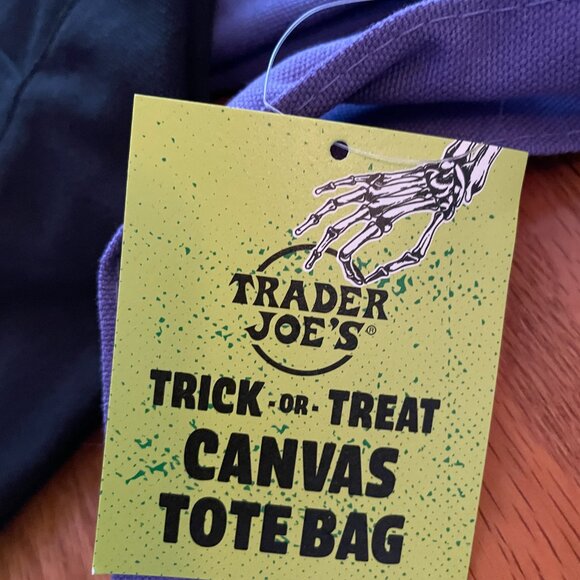 🎃 NWT Set of 4 Trader Joe's MINI Canvas Halloween Tote Bags. Trick or Treat Bag - Picture 5 of 10